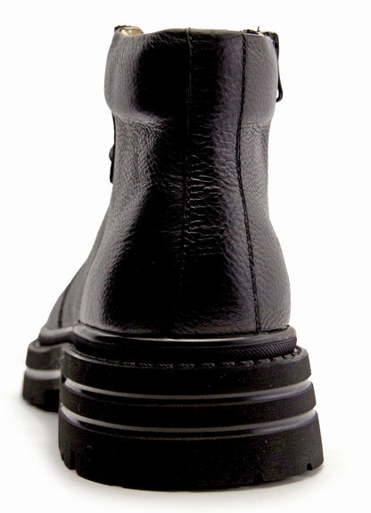 R-53206 サイドジップレザーミッドカットスニーカー